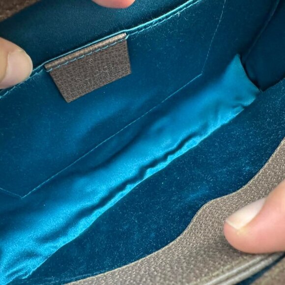 Gucci Ophidia Chain Brown Small Canvas Shoulder Bag 899-081425 - Picture 11 of 13